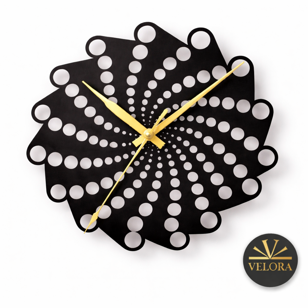 Dekoratif Metal Kesim Saat model 2