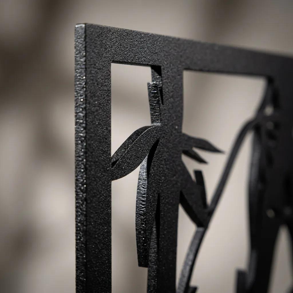 DEKORATİF METAL BAMBU DESENLİ TABLO